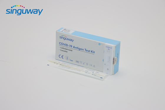 Or d'autotest de trousse Cassette Diagnostic trousse Colloidal d'antigène rapide en plastique commode