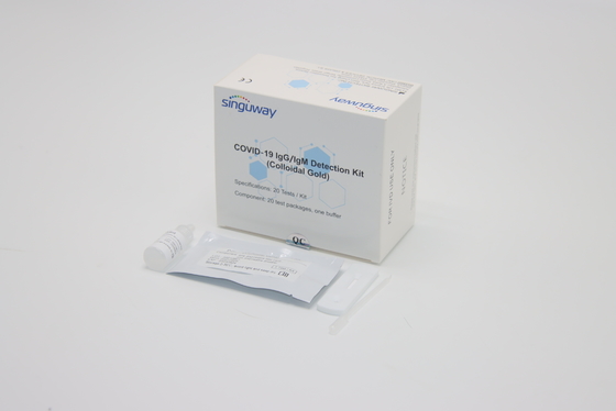 Essai rapide trousse Cassette d'anticorps d'or d'étape colloïdale de la méthode 1