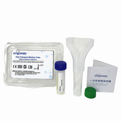 Classe je kit jetable ISO13485 d'échantillonnage de virus de collecteur de salive avec l'entonnoir 10ml